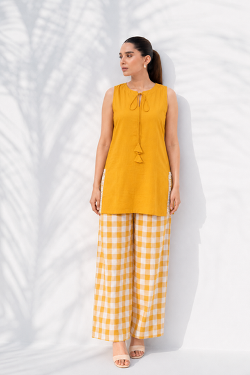 Ochre Checkered Set