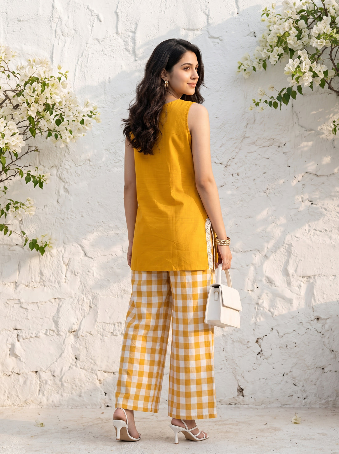 Ochre Checkered Set